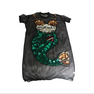 Mesh design sequin beach wear for over a bikini - comfortable- one size fits all